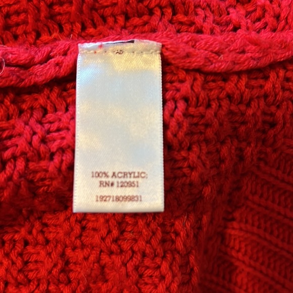 SO Red Cable Knit Sweater- Junior’s S - Picture 5 of 6